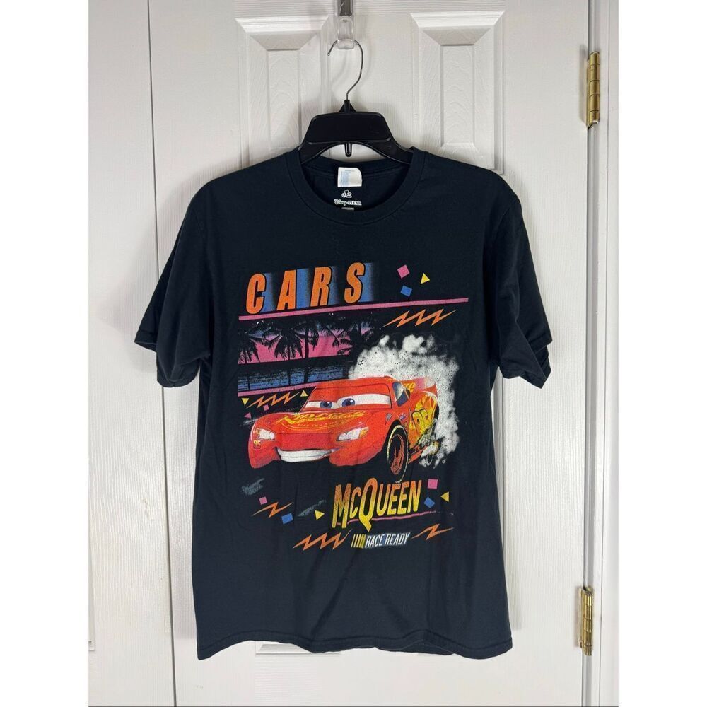 Cars McQueen Unisex Black Vintage Shirt Size M